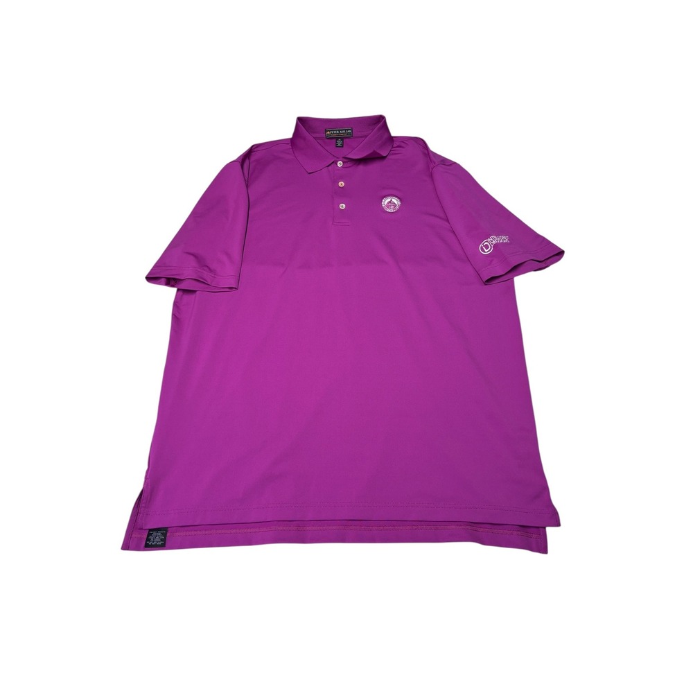 Peter Millar Summer Comfort Mens XL Purple  Shirt Capital City Charity Pro-Am